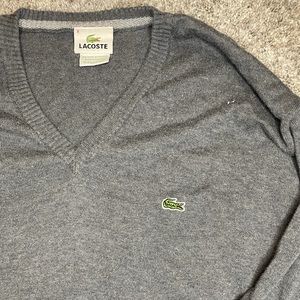 Lacoste men’s V-Neck Grey Pull-over